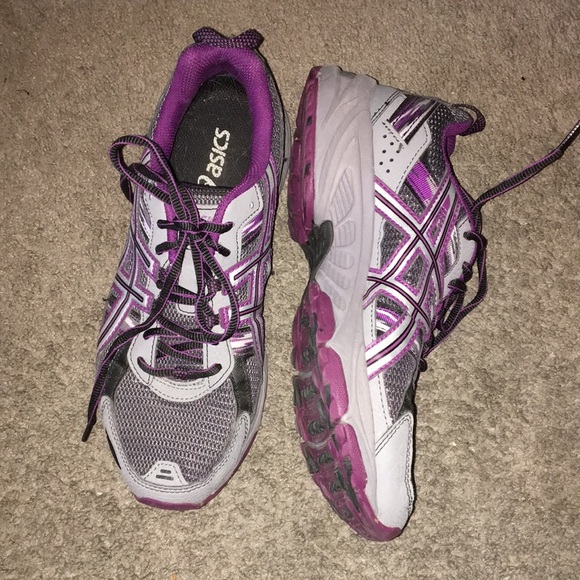 Asics Gel Venture 5 Gray & Purple T5NBQ - Picture 4 of 9